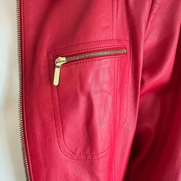 Vintage Red Leather Jacket - Picture 3 of 4
